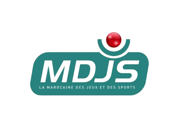 Logo de la MDJS - Marocaine des Jeux et des Sports, symbole de l'engagement pour la promotion du sport et des jeux au Maroc.
